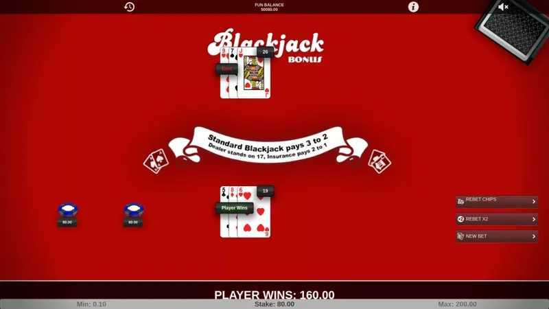 Play Blackjack Bonus by 1x2gaming