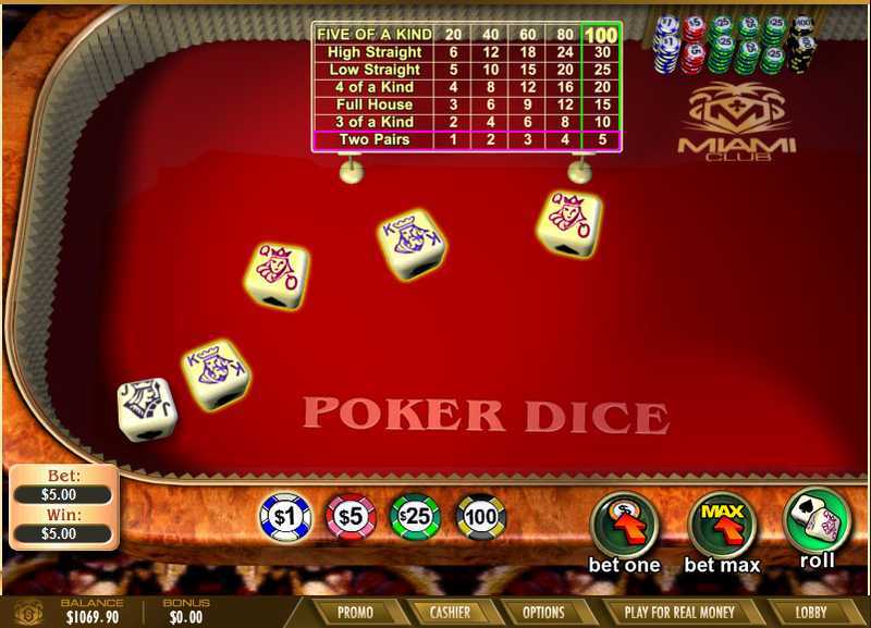 Play Poker Dice by 1x2gaming