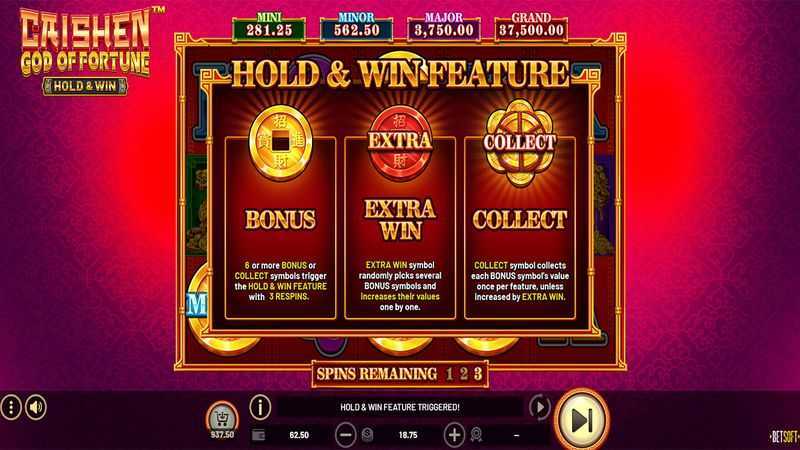 Play Caishen Wealth Hold and Win by 3 Oaks