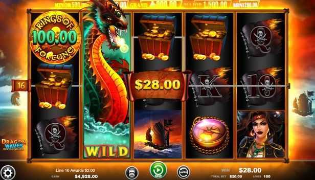 Play Dragon Waves - Rings of Fortune by Ainsworth