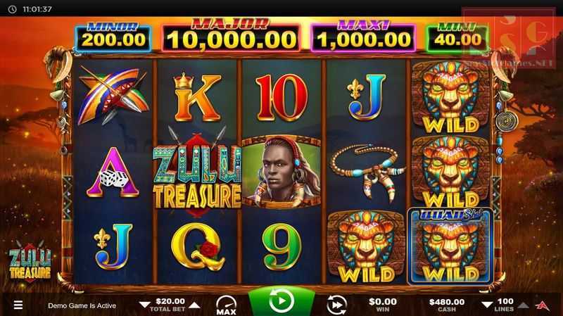 Play Zulu Treasure by Ainsworth