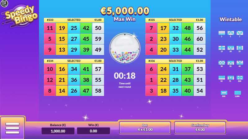 Play Speedy Bingo by Air Dice