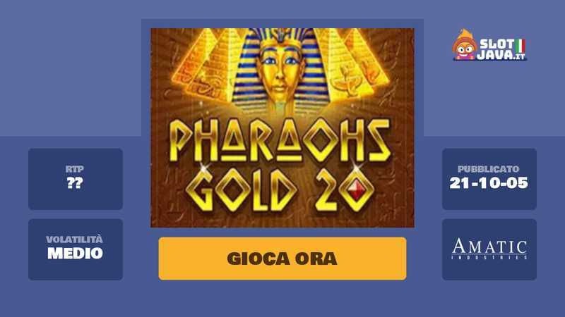 Play Pharaohs Gold 20 by Amatic Industries