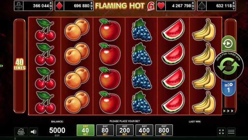 Play Burning Hot 6 Reels by Amusnet Interactive