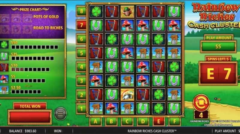 Play Rainbow Riches Cash Cluster by Barcrest
