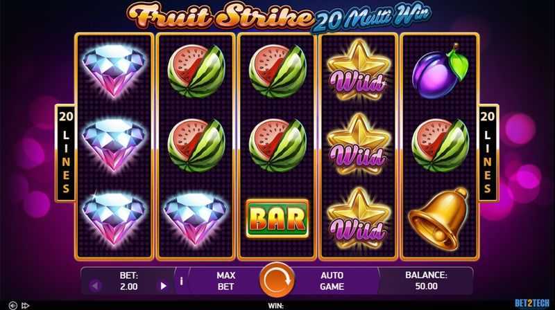 Play Fruit Strike: 20 Multi Win by Bet2tech