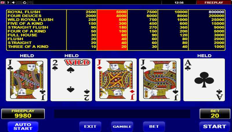 Play Pyramid Deuces Wild by Betsoft