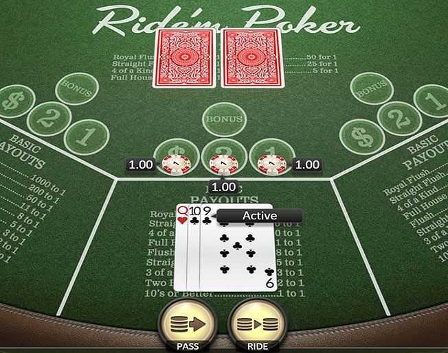 Play Ride'm Poker by Betsoft