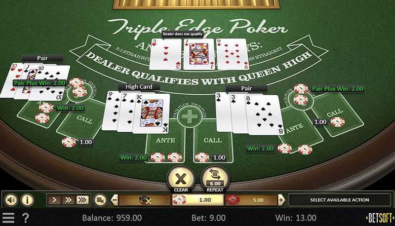 Play Triple Edge Poker by Betsoft