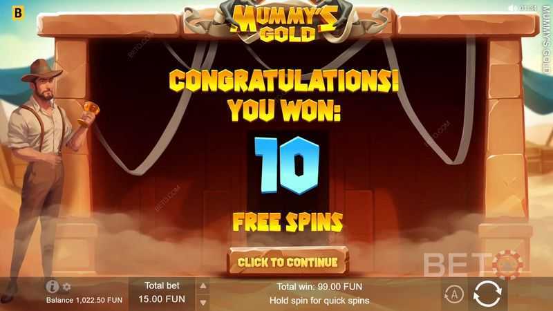 Play Mummy’s Gold by Bgaming