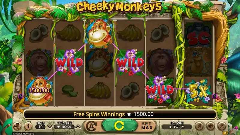 Play Cheeky Monkeys by Booming Games