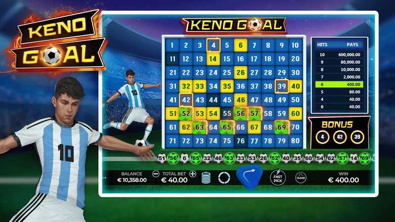 Play Keno Goal by Caleta Gaming