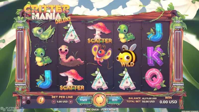 Critter Mania Deluxe Eurasian Gaming Critter Mania Deluxe Eurasian Gaming