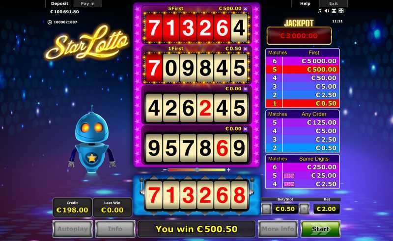 Play Star Lotto by Eurocoin Interactive