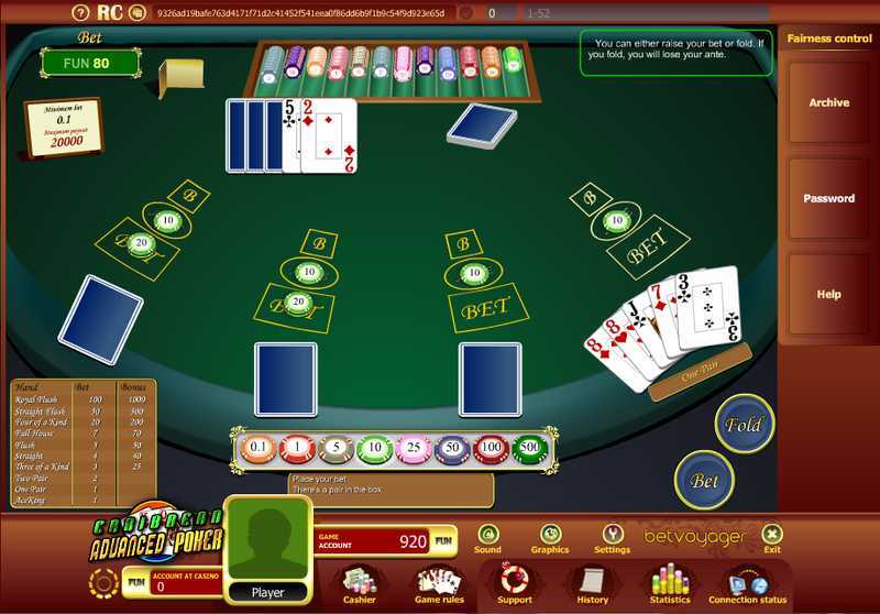 Play Caribbean Stud Poker by Evolution Gaming