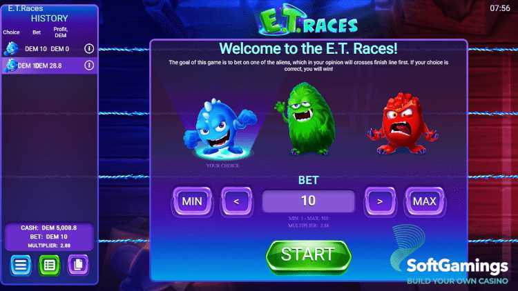 Play E.T. Races by Evoplay