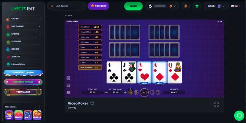 Play Video Poker by Evoplay