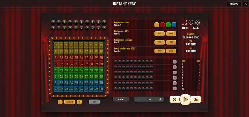 Play Instant Keno by Expanse Studios