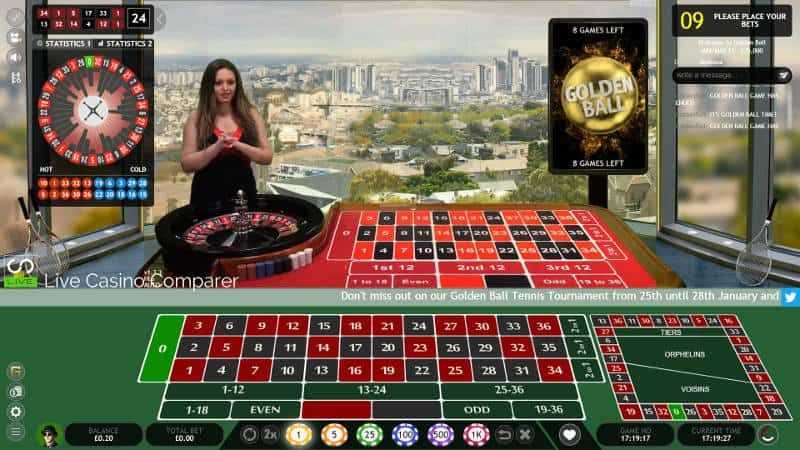 Play Roulette Golden Ball Live casino by Extreme Live Gaming