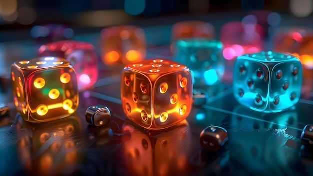 Play Neon Dice 5 by Fazi