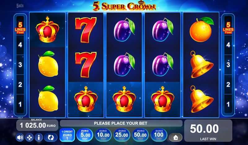 Play 5 Super Crown by Five Men Games