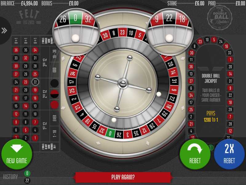 Play Double Ball American Roulette by Flipluck