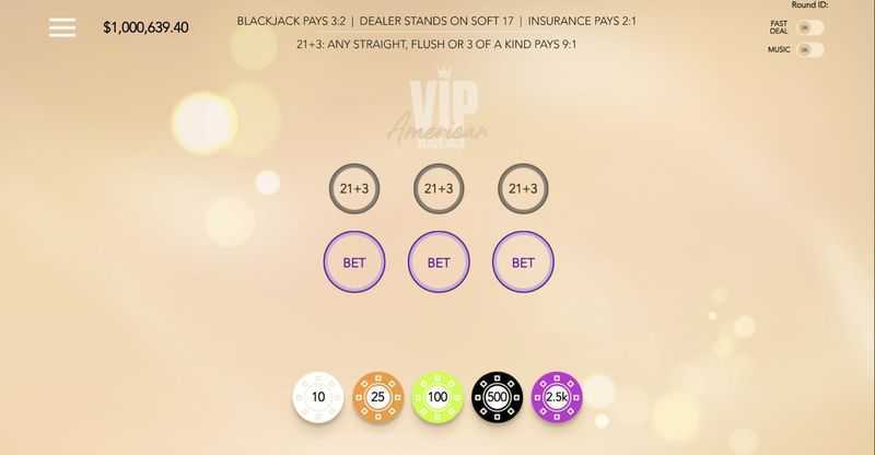 Play VIP American Blackjack by Flipluck