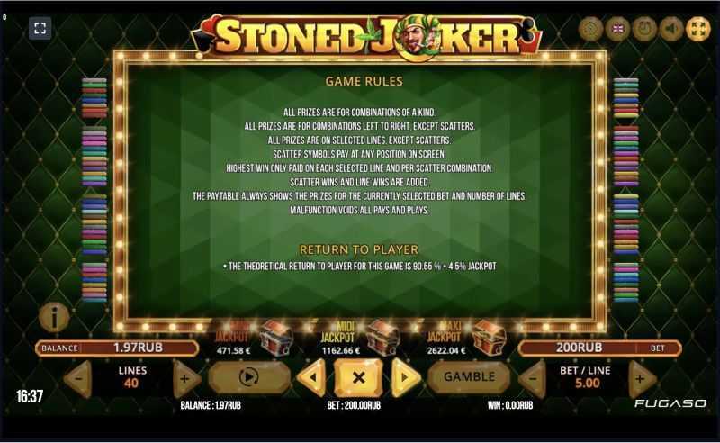 Play Stoned Joker 40 by Fugaso