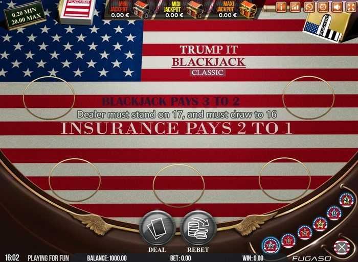 Play Trump It Blackjack Classic by Fugaso