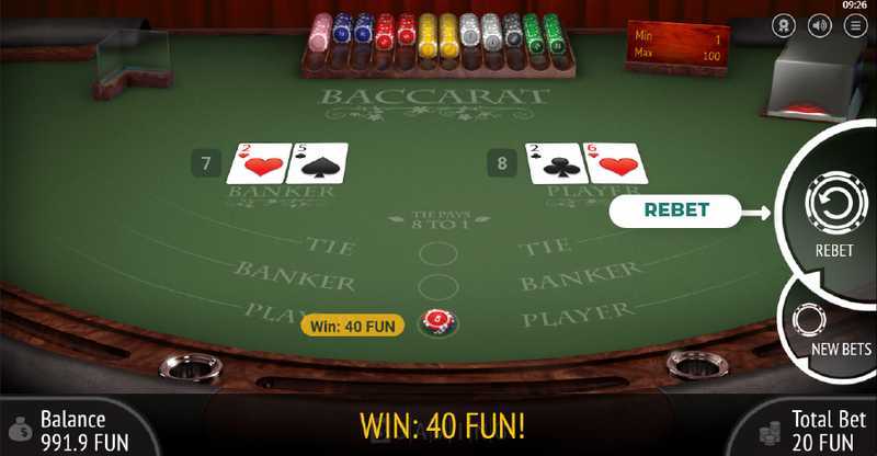 Play Baccarat by Funfair