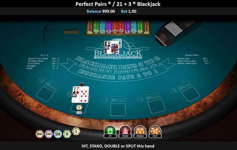 Play Perfect Pairs European Blackjack Gold MH by Games Global