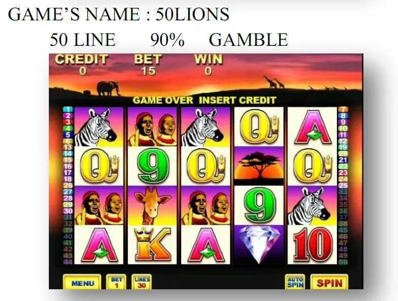 Play 50-Line Coliseum Poker by Gamesos