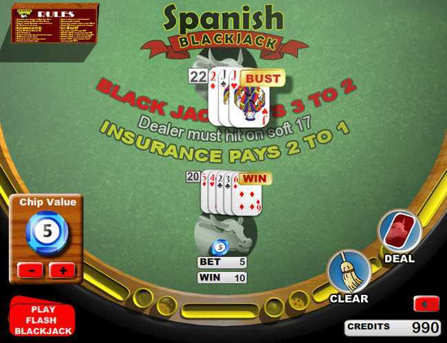 Play Spanish Blackjack by Gamesos