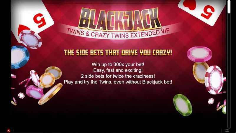 Play BlackJack Twins and Crazy Twins Extended VIP by Gaming1