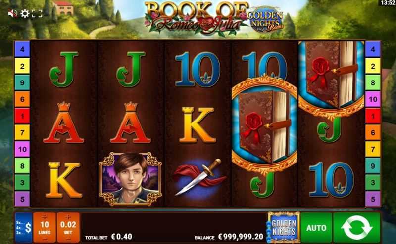 Play Book of Romeo and Julia Golden Nights by Gamomat