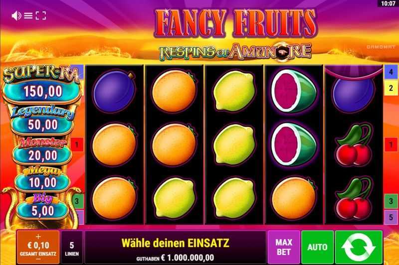 Play Fancy Fruits Respins Of Amun-Re by Gamomat