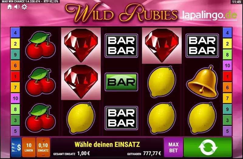 Play Wild Rubies by Gamomat