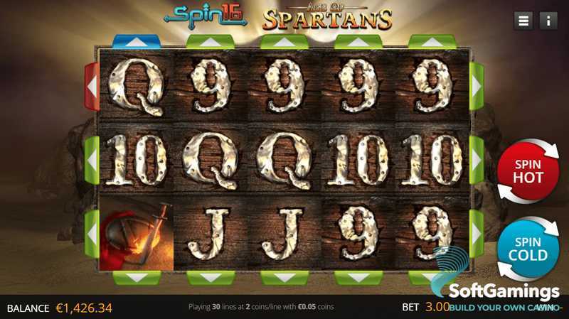 Play Age of Spartans Spin16 by Genii