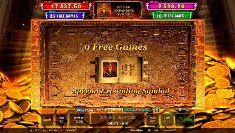 Play Cash Connection – Golden Book Of Ra by Greentube