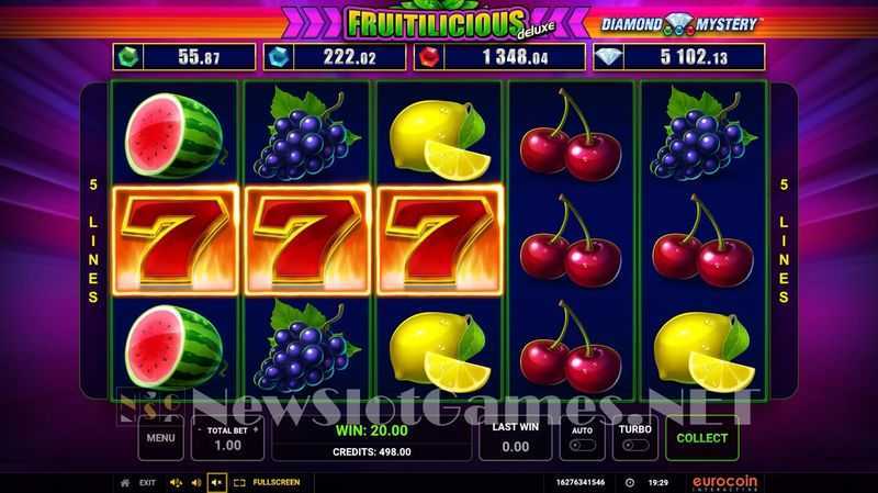 Play Diamond Mystery Fruitilicious deluxe by Greentube