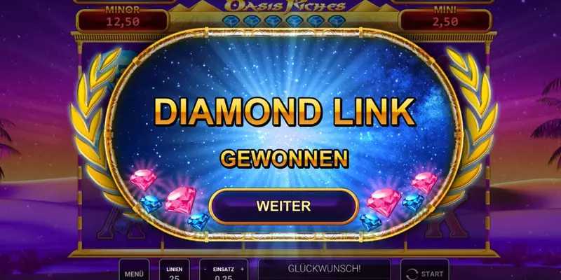 Play Oasis Riches Diamond Link by Greentube