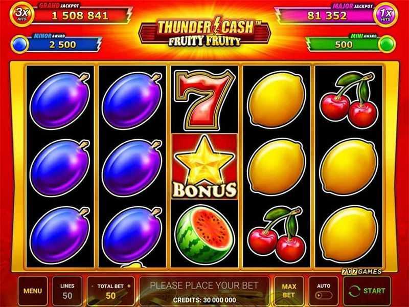 Play Thunder Cash Fruity Fruity by Greentube