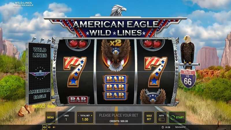 Play Wild Lines American Eagle by Greentube