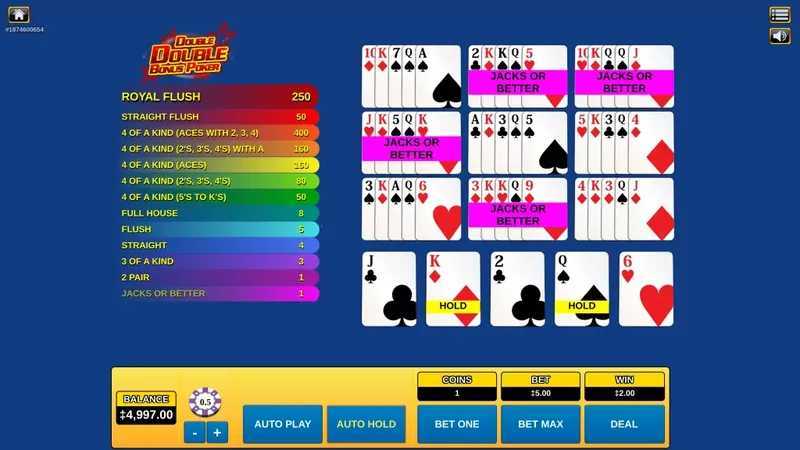 Play Double Double Bonus Poker by Habanero