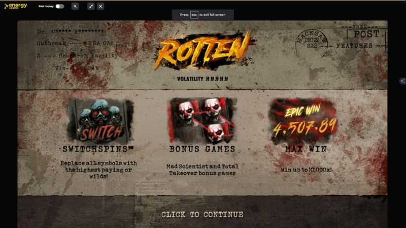 Play Rotten by Hacksaw Gaming