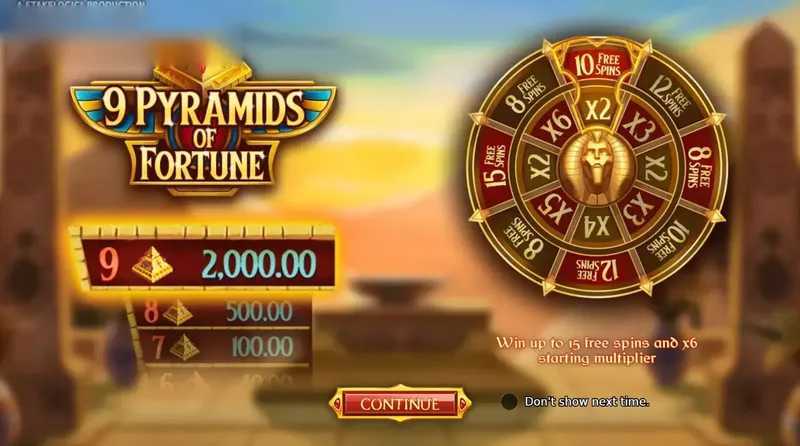 Play 9 Pyramids of Fortune by Hurricane Games