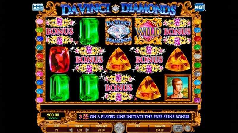 Play Da Vinci Diamonds by Igt