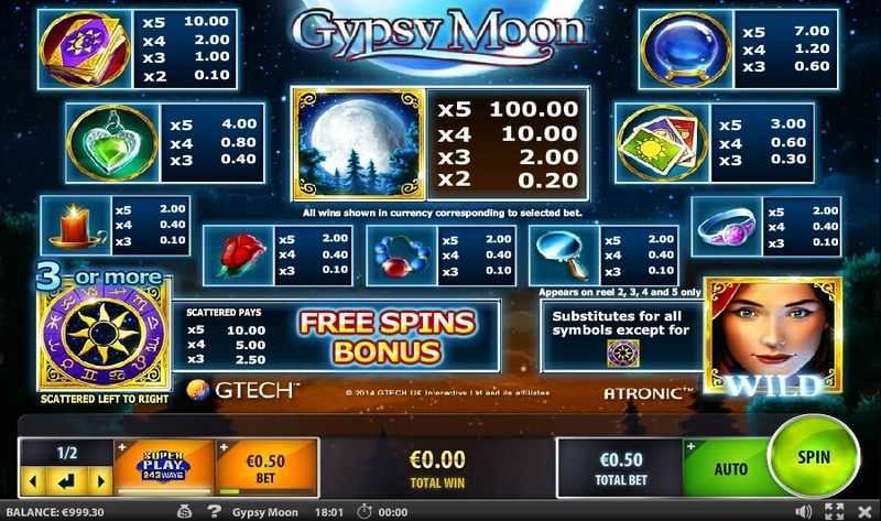 Play Gypsy Moon by Igt