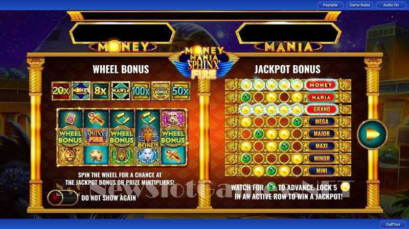 Play Money Mania Sphinx Fire by Igt