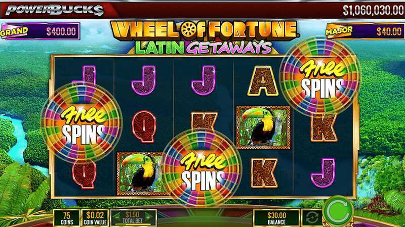 Play PowerBucks Wheel of Fortune Latin Getaways by Igt